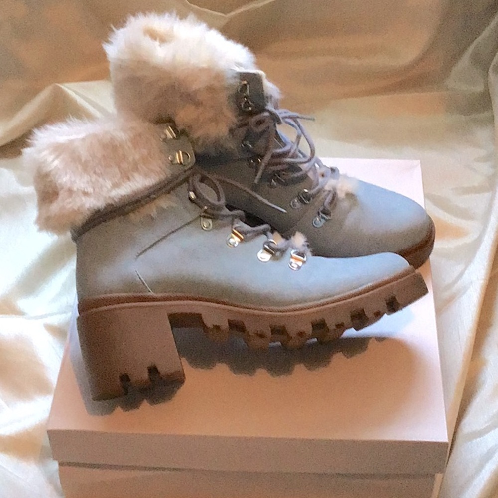NWT. Just Fab blue woman’s fabulous boots. Size 8.5.